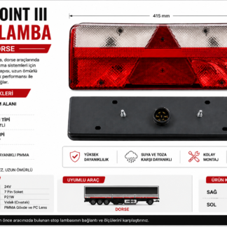ÜÇLER TIRSAN YENİ MODEL STOP LAMBA SAĞ